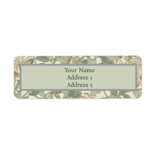 Etiqueta William Morris Honeysuckle Green Floral