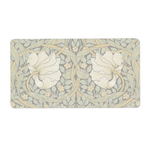 Etiqueta William Morris Pimpernel Vintage Pre-Raphaelite