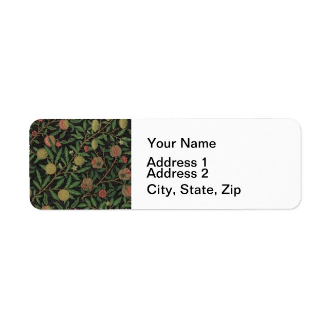 Etiqueta William Morris Pomegranate Classic Fruit (Frente)