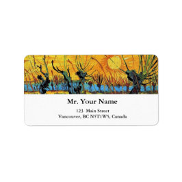 Etiqueta Willows at Sunset, Vincent van Gogh