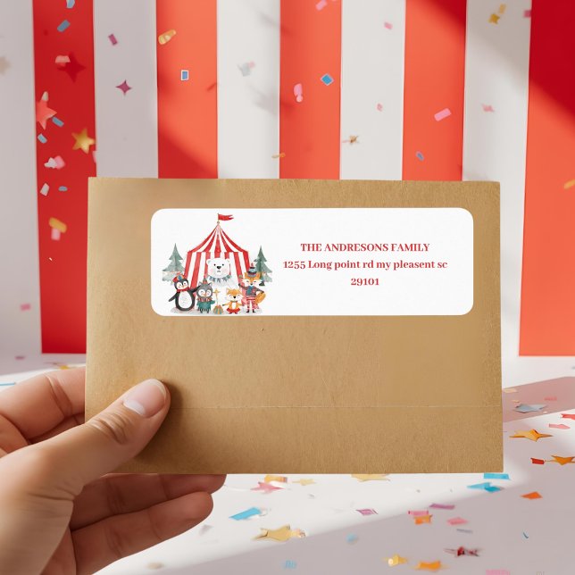 Etiqueta Winter Circus Woodland Animals  (Subido por el creador)