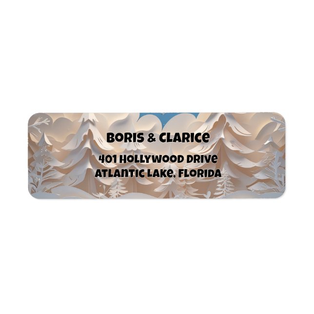 Etiqueta Winter Forest (Frente)