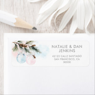 Etiqueta Winter Gender Reveal Baby Shower Address Labels
