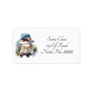 Etiqueta Winter Kookaburra Deseos, personalizado