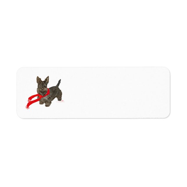 Etiqueta Winter Scottie en Wam Scarf (Frente)