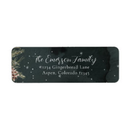 Etiqueta Winter Snow Return Address Label
