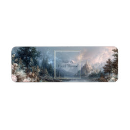 Etiqueta Winter Stardust Fairytale Castle Return Address