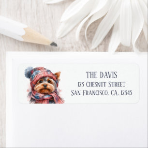 Etiqueta Winter Vibes Watercolor Yorkshire - Dirección de r