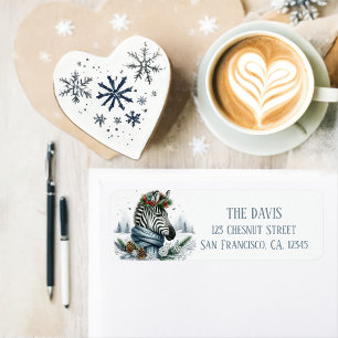 Etiqueta Winter Vibes Zebra - Dirección de retorno