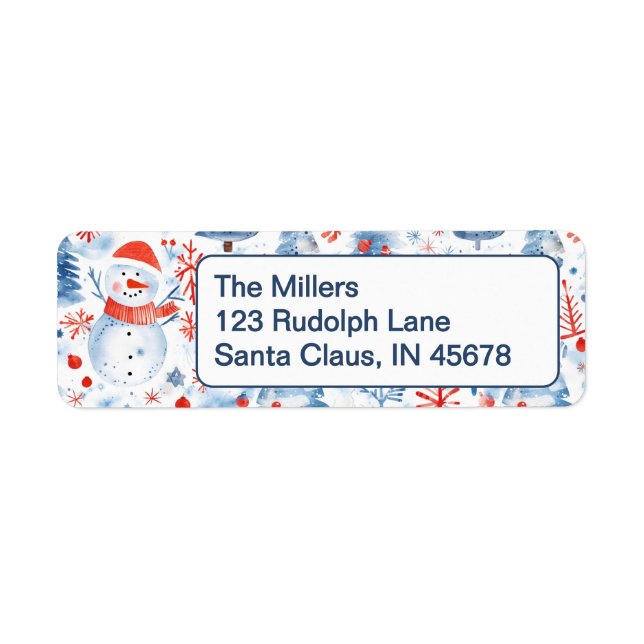 Etiqueta Winter Wonderland (Frente)