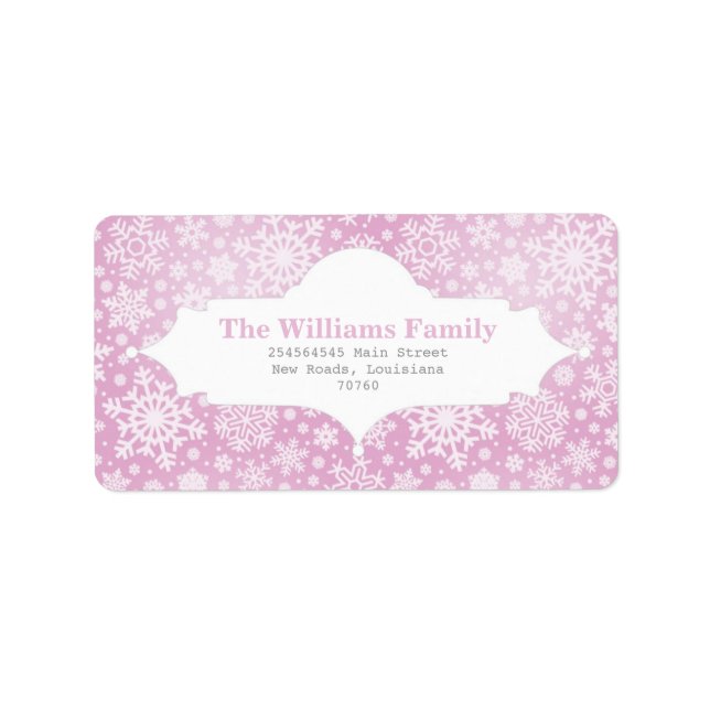 Etiqueta Winter Wonderland (Frente)