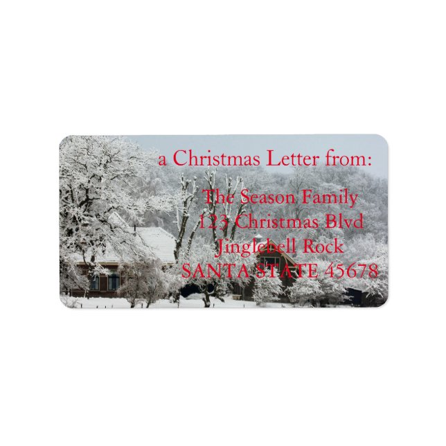 Etiqueta Winter Wonderland (Frente)