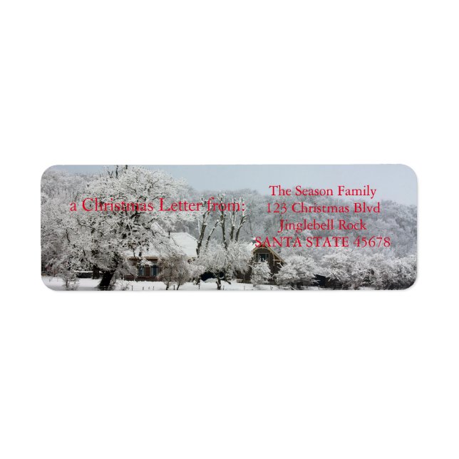 Etiqueta Winter Wonderland (Frente)