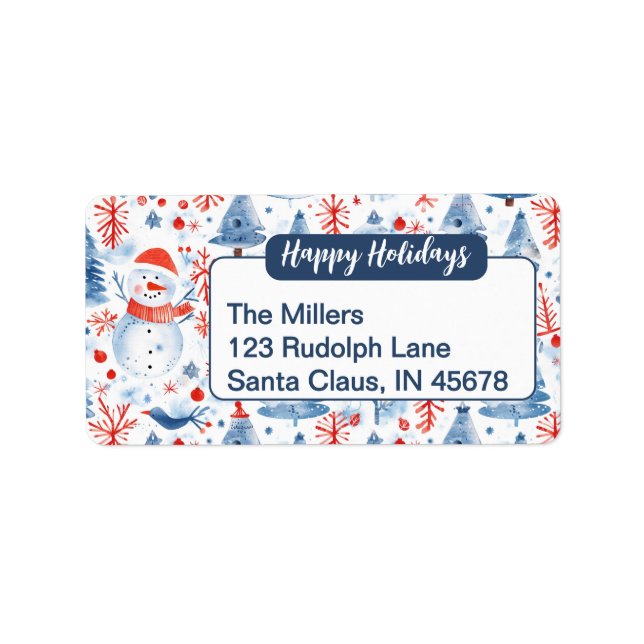 Etiqueta Winter Wonderland (Frente)