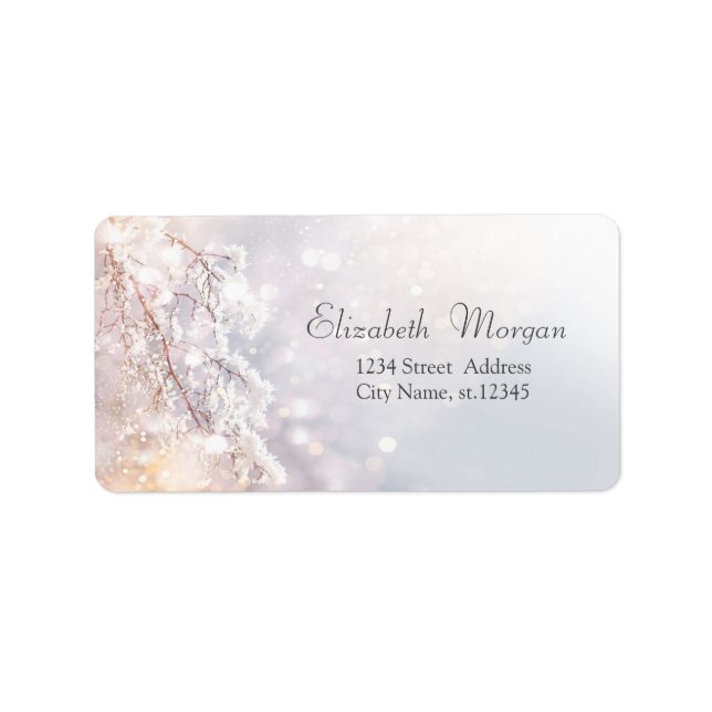 Etiqueta Winter Wonderland Branches (Frente)