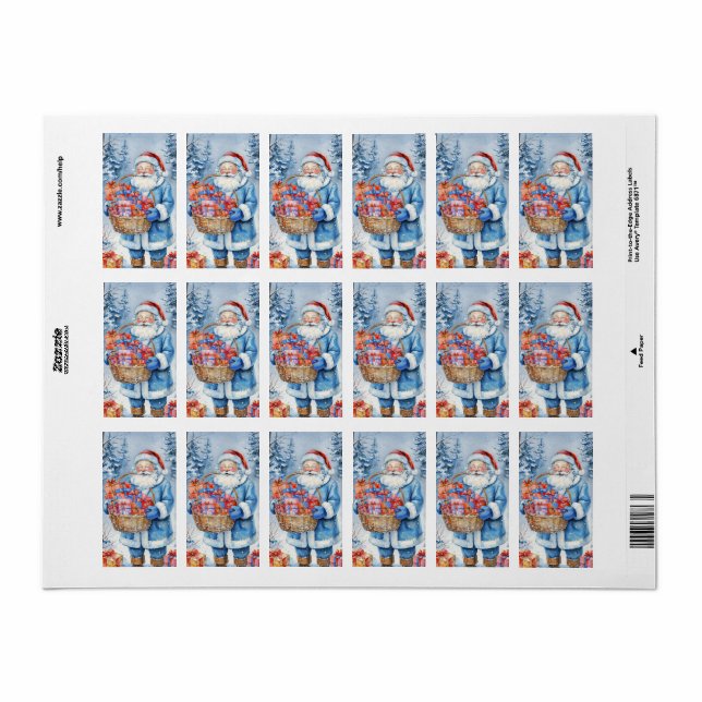 Etiqueta Winter Wonderland Santa (Hoja Entera)