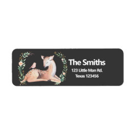 Etiqueta Winter Woodland Gold Pink Deer Greeneration