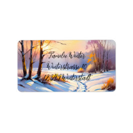 Etiqueta Winterlandschaft im Morgenlicht |
