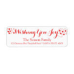 Etiqueta Wishing you Joy   stars holiday label<br><div class="desc">Add a special detail to your holiday letters! After all the work and stress, tell them you have a new address! There is no better ( and easier!) way to spread the news than adding this label to your Christmas post. There are many different labels available, so pick the design...</div>