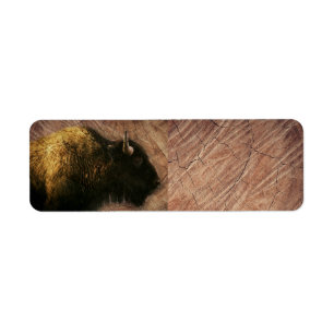 Etiqueta Wood Bison Buffalo