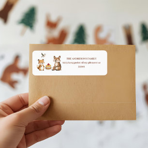 Etiqueta Woodland Animals Rustic Forest Fiesta