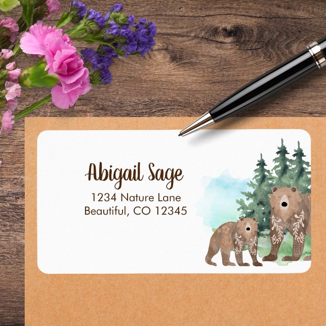 Etiqueta Woodland Bears Nature (Dirección de la Naturaleza  (Subido por el creador)