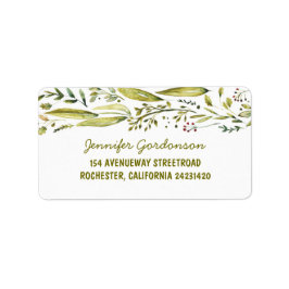 ETIQUETA WOODLAND BODA RÚSTICO DE COLOR DE AGUA