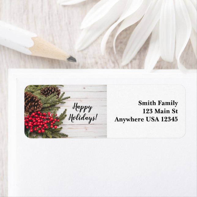 Etiqueta Wreath and Holly Holiday Collection (In situ)