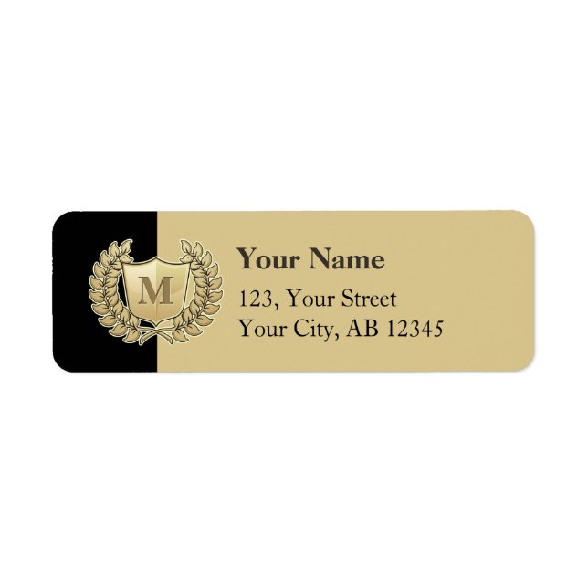 Etiqueta Wreath con Escudo (Frente)