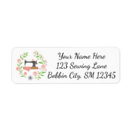 Etiqueta Wreath de máquina de coser