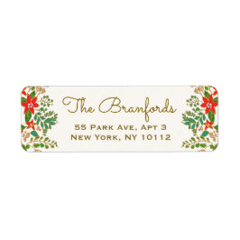 Etiqueta Wreath de Navidades elegantes