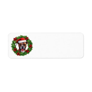 Etiqueta Wreath Navidades de Boxer