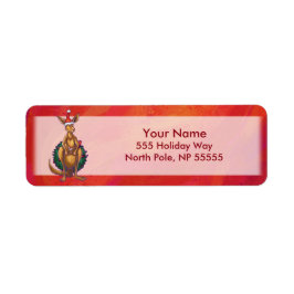 Etiqueta Xmas canguro en rojo