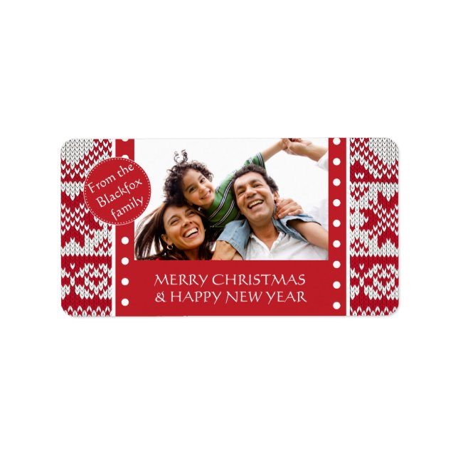 Etiqueta Xmas de punto (Frente)
