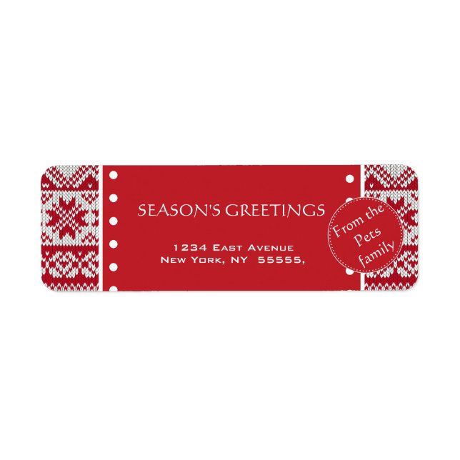 Etiqueta Xmas de punto (Frente)