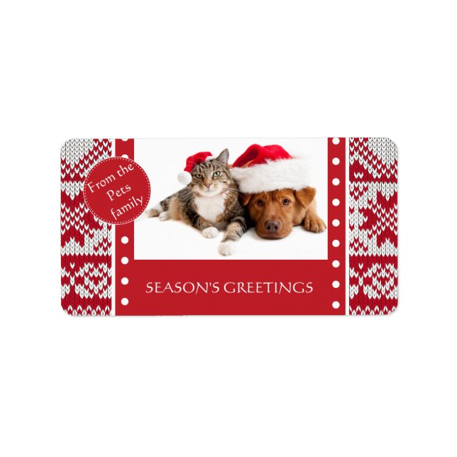 Etiqueta Xmas de punto (Frente)