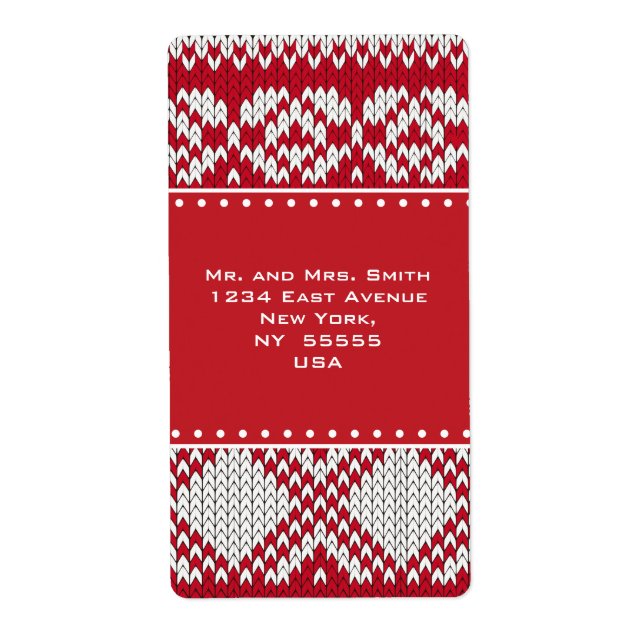 Etiqueta Xmas de punto (Frente)