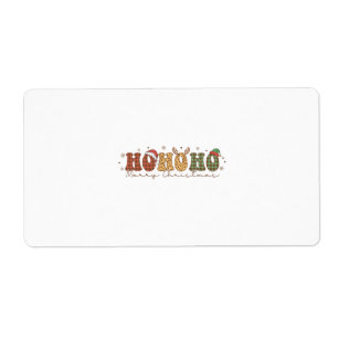 Etiqueta Xmas Gift Ho Ho Ho Merry Christmas