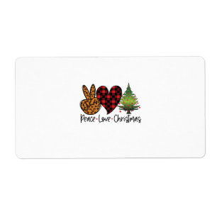 Etiqueta Xmas Gift Peace Love Christmas