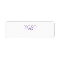 Xoxo el día de San Valentín añadir nombre púrpura 