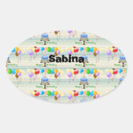 Etiqueta y pegatina de cumpleaños