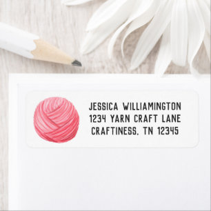 Etiqueta Yarn Watercolor Arte Rosa