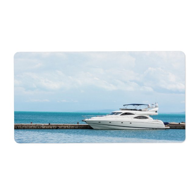 Etiqueta Yate en amarre (Frente)