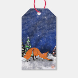 Etiqueta Yawning Fox Winter Gift