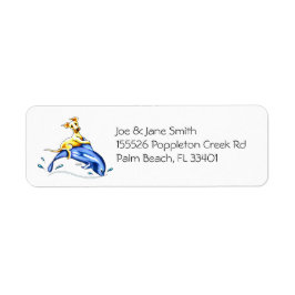 Etiqueta Yellow Lab Dolphin Ride