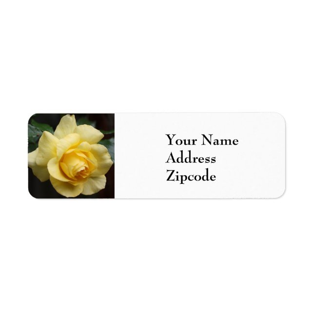 Etiqueta Yellow Rose Address Label (Frente)