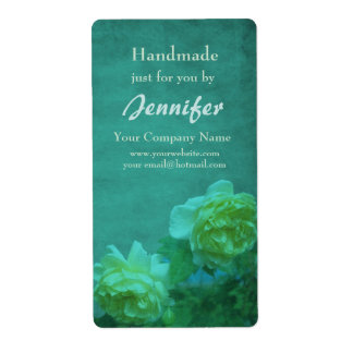 Etiqueta Yellow Roses Handmade By Personalized Product