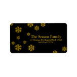 Etiqueta yellow Snowflake chalkboard address label<br><div class="desc">After all the work and stress, tell them you have a new address! There is no better ( and easier!) way to spread the news than adding this label to your Christmas post. There are many different cards available, so pick the design and wording you like. Browse the store or...</div>