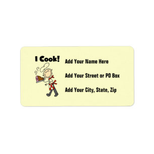 Etiqueta Yo cocino - Chef masculino