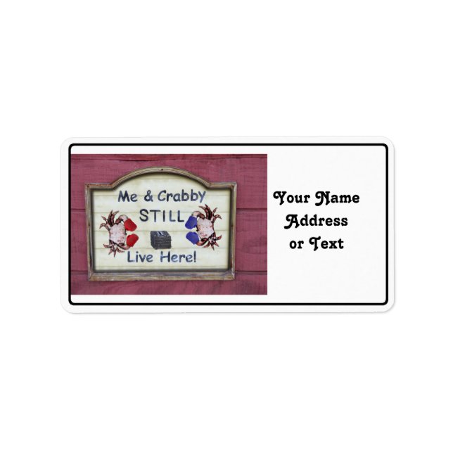 Etiqueta Yo Y Crabby (Frente)